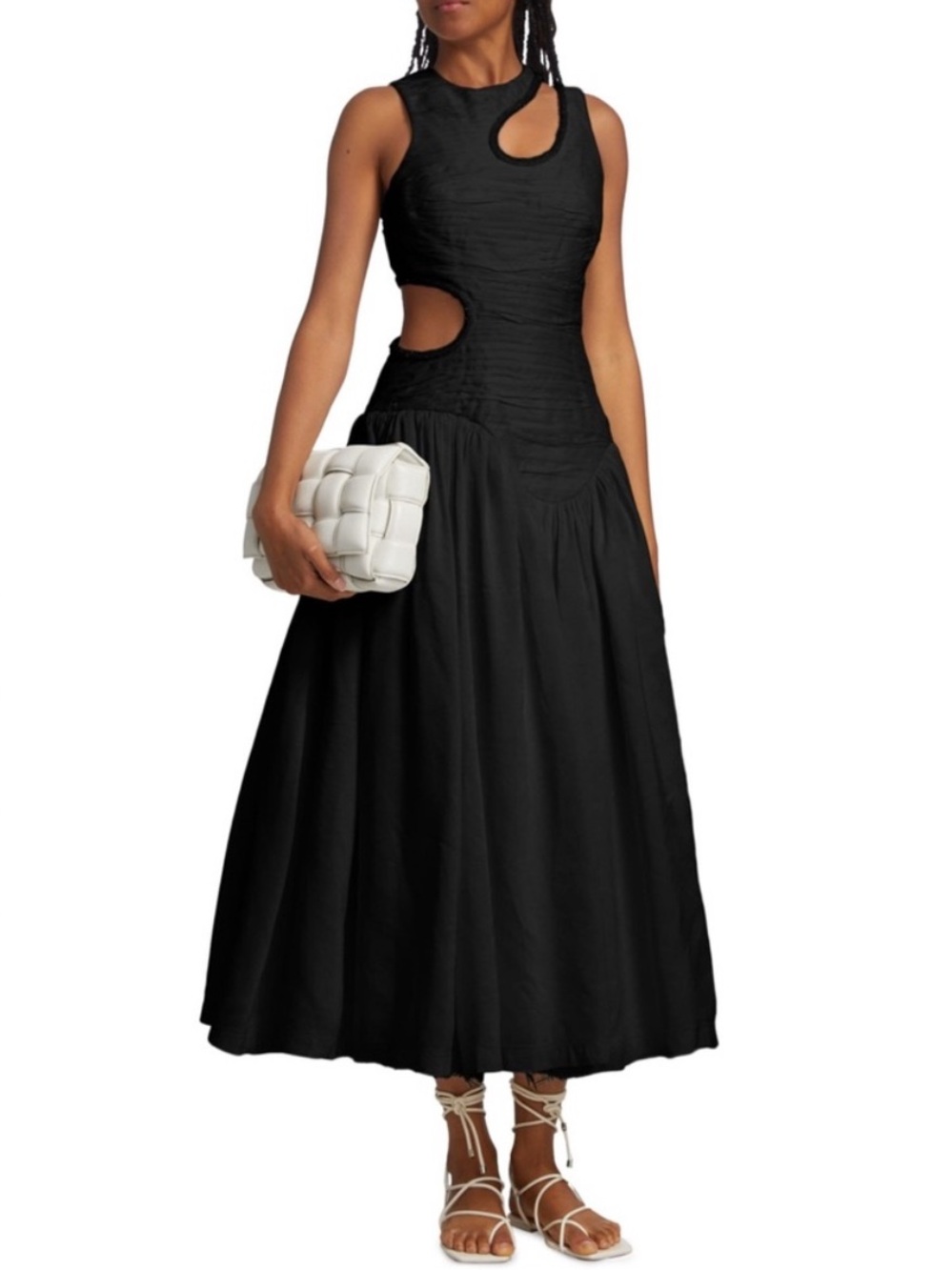 Black Cutout Sleeveless Maxi Dress